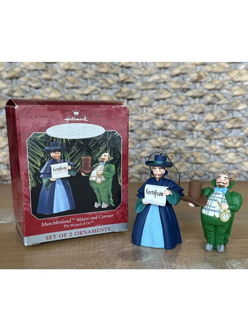 Hallmark Keepsake Ornaments The Wizard Of Oz Munchkinland Mayor and Coroner